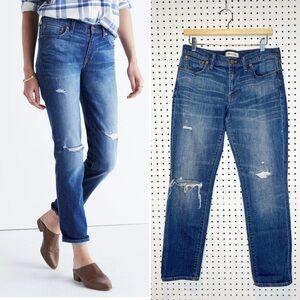 Madewell | The Slim Boyjean in Brinville Wash: Rip and Repair Edition Sz. 27